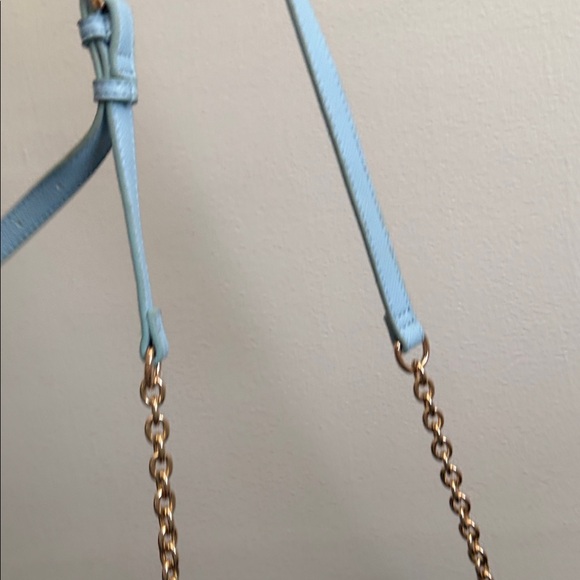 Anne Klein Light Blue and Tan Mini Bag - Picture 12 of 13